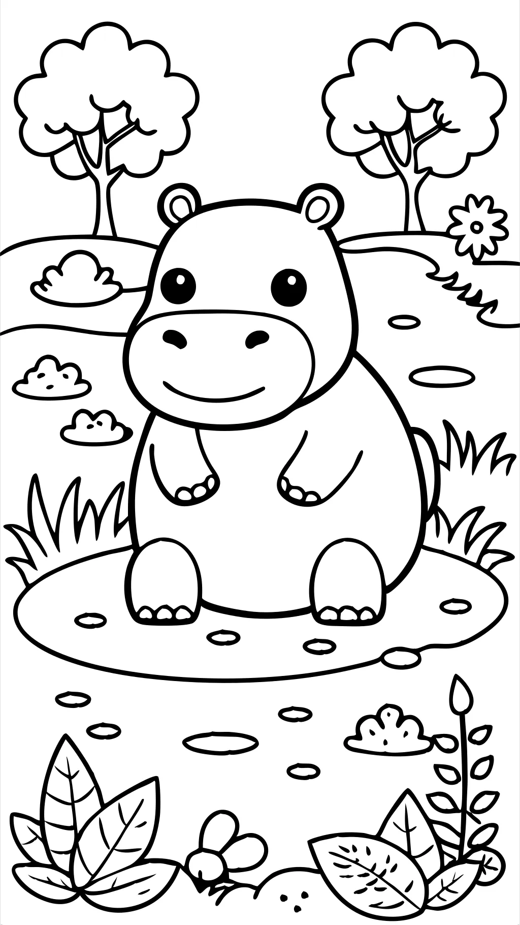 coloring pages hippo